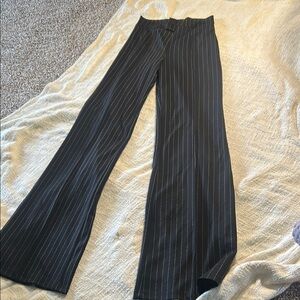 Fashion Nova Black Pinstripe Flare Pants